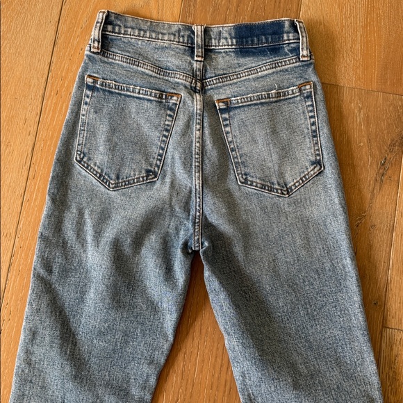 Abercrombie Ultra High Rise Ankle Straight Patchwork Jeans Size 26 - Picture 7 of 9